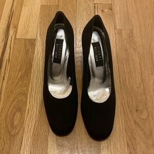 Stuart Weitzman Black Block Heel Pump